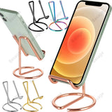 Cell Phone Stand for Desk, Business Card Holder,Cute Metal Cell Phone Stand, Metal Wire Cellphone Cradle Dock for Phone Tablet