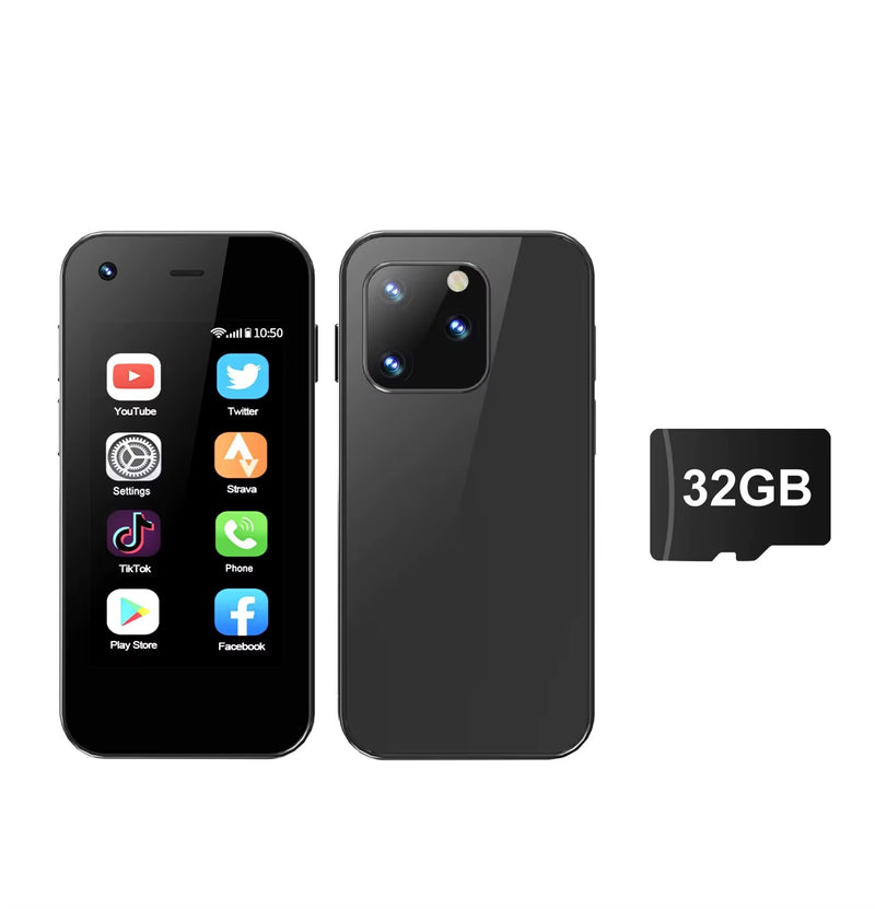 KING5000 Mini Android Smartphone WCDMA 2.5Inch Screen 2GB+16GB Small Smart Mobile Phones Android System GPS Play Store