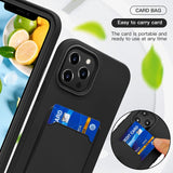Soft Silicone Case Cover for Iphone 16 Pro 15 13 11 XR 7 8 with Card Slot Holder