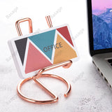 Cell Phone Stand for Desk, Business Card Holder,Cute Metal Cell Phone Stand, Metal Wire Cellphone Cradle Dock for Phone Tablet