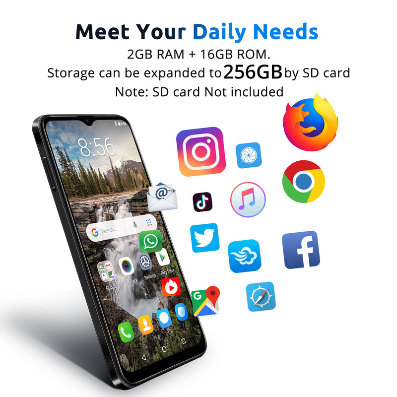 2025 New Unlocked Android Smartphone Dual SIM Mobile Smart Phone Quad Core 16GB