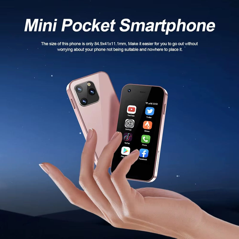 KING5000 Mini Android Smartphone WCDMA 2.5Inch Screen 2GB+16GB Small Smart Mobile Phones Android System GPS Play Store