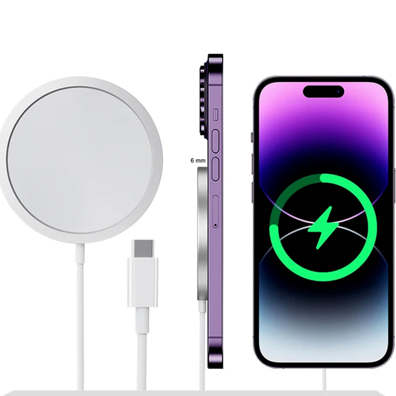 Genuine 15W Fast Wireless Charger for Apple Magsafe Iphone 16 15 14 13 Pro Max