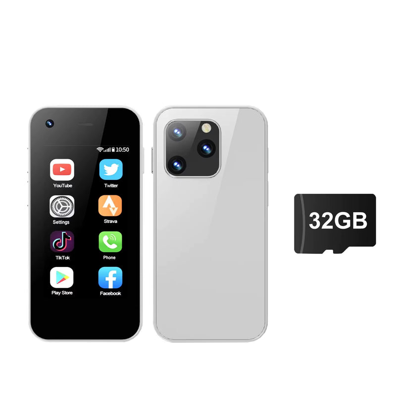 KING5000 Mini Android Smartphone WCDMA 2.5Inch Screen 2GB+16GB Small Smart Mobile Phones Android System GPS Play Store