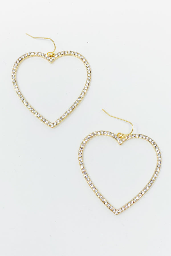 My Precious Heart Earrings, Gold