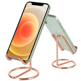Cell Phone Stand for Desk, Business Card Holder,Cute Metal Cell Phone Stand, Metal Wire Cellphone Cradle Dock for Phone Tablet