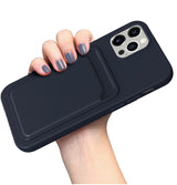 Soft Silicone Case Cover for Iphone 16 Pro 15 13 11 XR 7 8 with Card Slot Holder