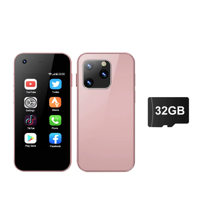 KING5000 Mini Android Smartphone WCDMA 2.5Inch Screen 2GB+16GB Small Smart Mobile Phones Android System GPS Play Store