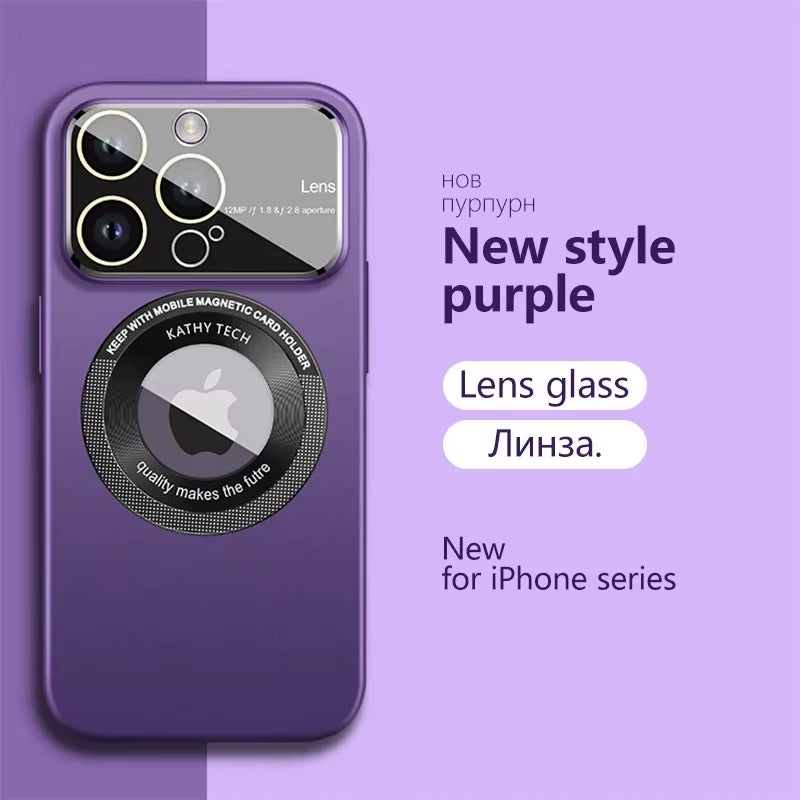 Luxury Matte for Magsafe Magnetic Wireless Charge Cases for  15 14 13 12 11 Pro Max plus Camera Lens Protector Phone Cover