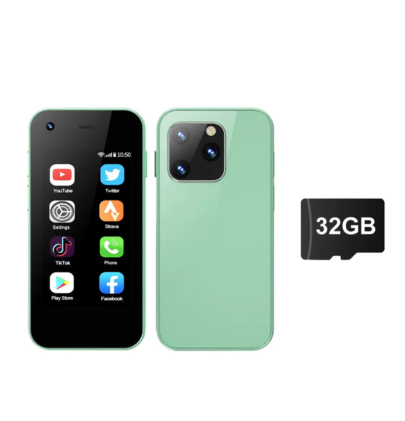 KING5000 Mini Android Smartphone WCDMA 2.5Inch Screen 2GB+16GB Small Smart Mobile Phones Android System GPS Play Store