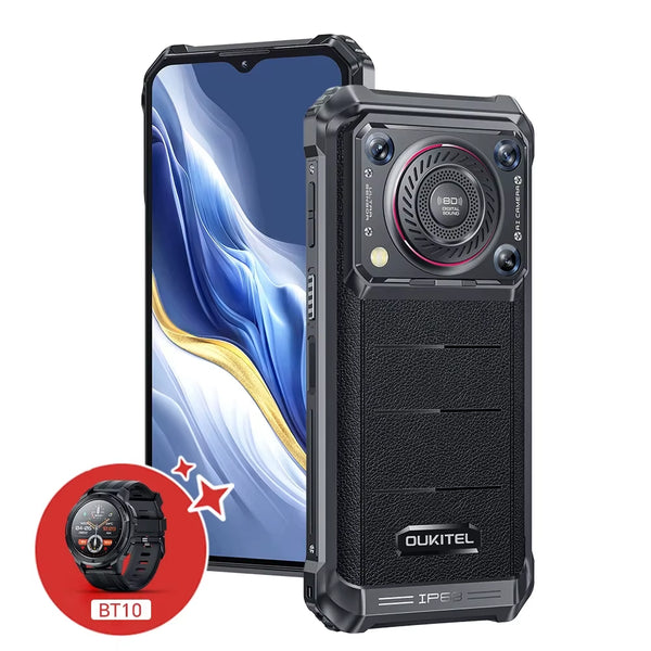 WP36 Rugged Smartphone 10600Mah 6.52" HD+ Cell Phone 16GB 128GB Mobile Phone Android 13 13MP Camera MT8788