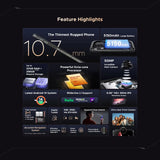 Blade 10 Ultra Rugged Phone 20GB+256GB 50MP Camera 6.56'' Display 5150Mah NFC Android 14 Smartphone