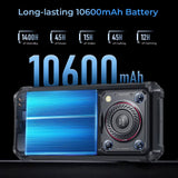 WP36 Rugged Smartphone 10600Mah 6.52" HD+ Cell Phone 16GB 128GB Mobile Phone Android 13 13MP Camera MT8788